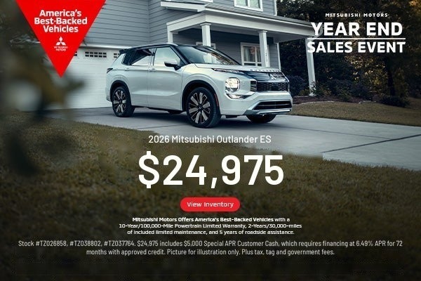 2026 Mitsubishi Outlander ES $24,975