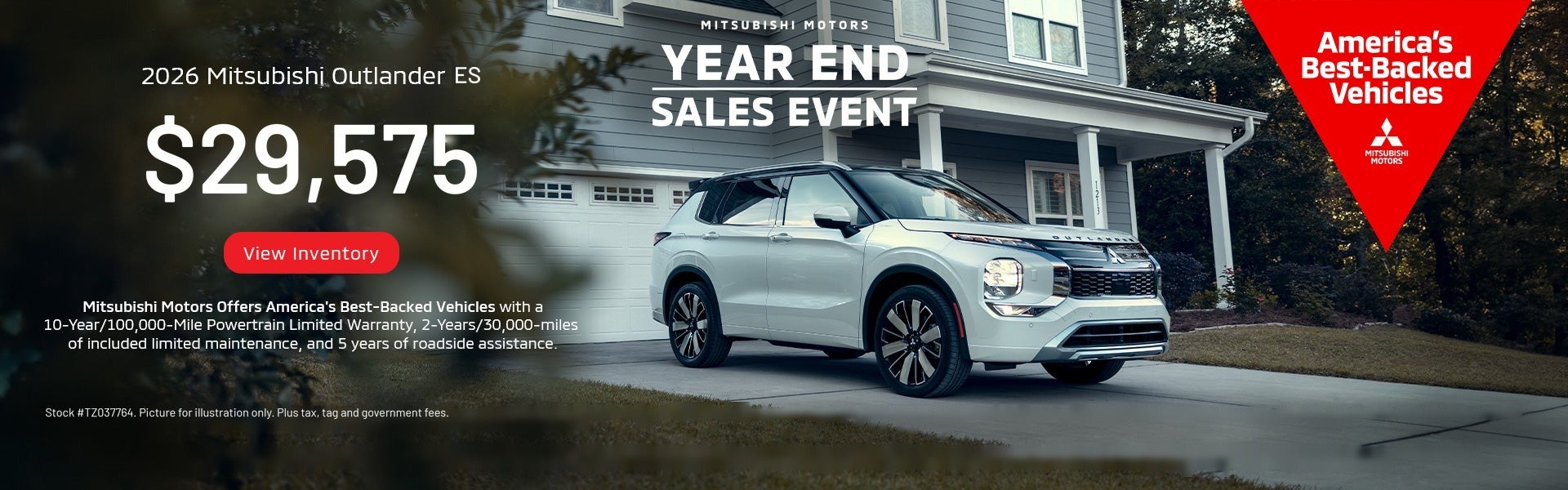 2026 Mitsubishi Outlander ES $29,575